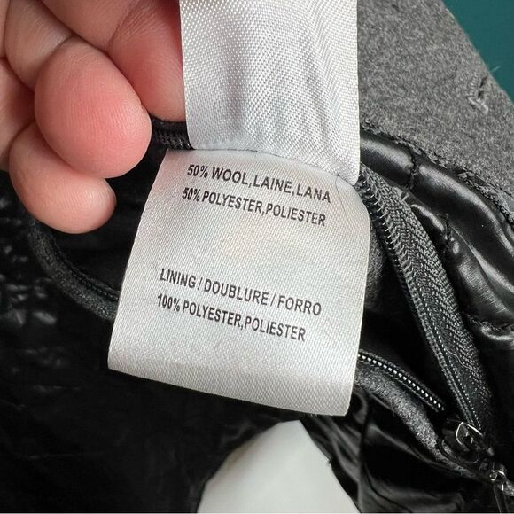 Report collection wool poliéster blend soot gray quilted lined jacket - Picture 6 of 7